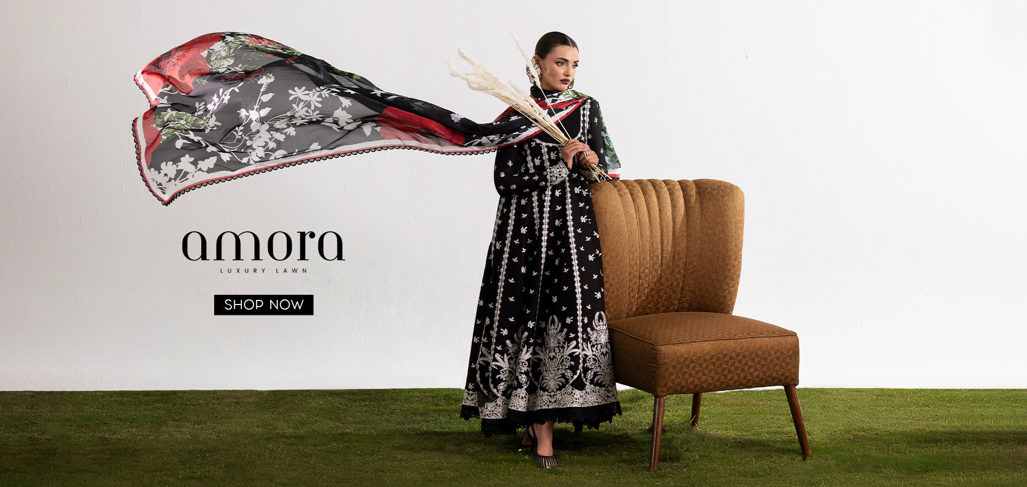 Amber Imran luxury lawn collection embroidered outfit